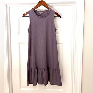 Lilla P Cotton Blend Ruffle Tank Dress